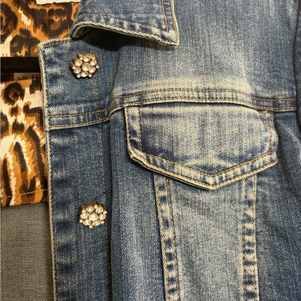 Cache Blue Denim Jacket with Jewels 6‎ - Picture 4 of 12